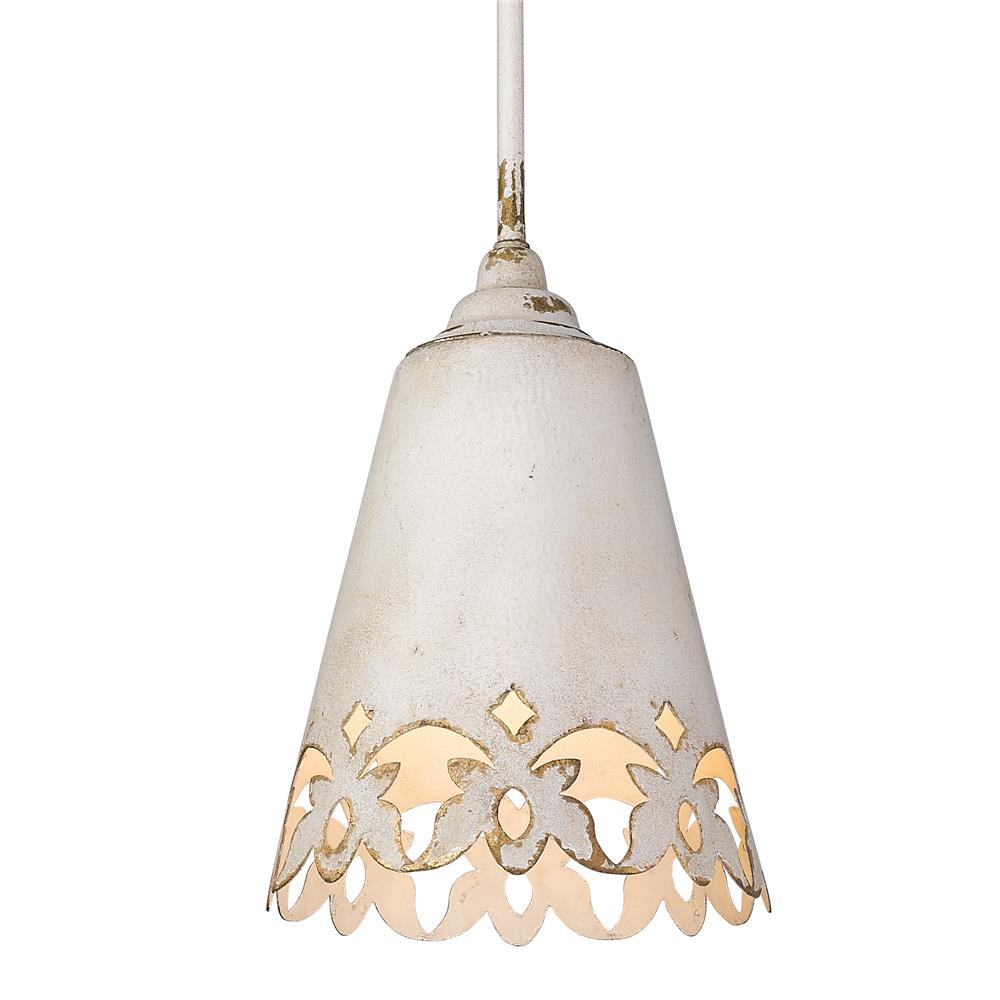 Golden Lighting 0883-S AI Eloise Small Pendant in the Antique Ivory